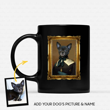 Personalized Dog Gift Idea - Royal Dog's Portrait 4 For Dog Lovers - Black Mug